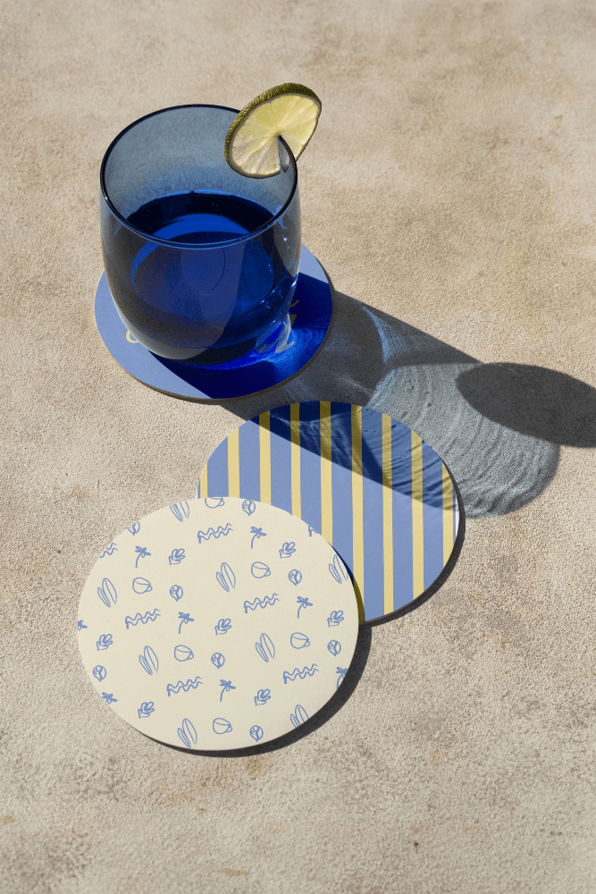 Drink coaster mockup