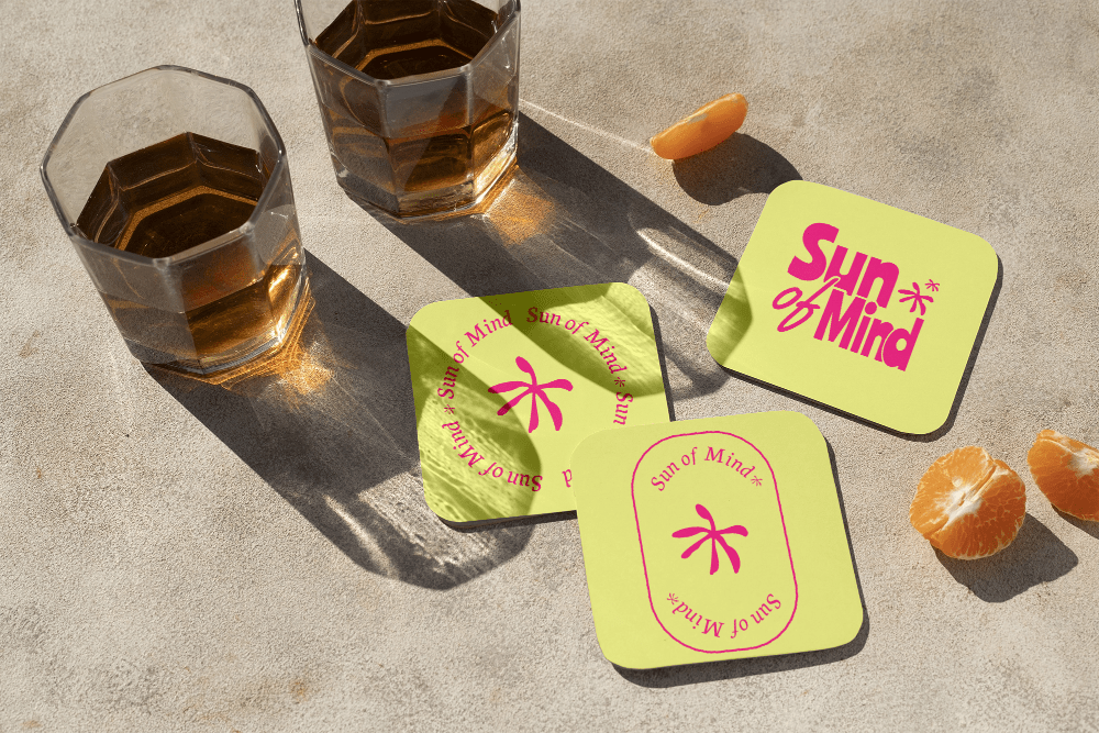 Drink coaster mockup