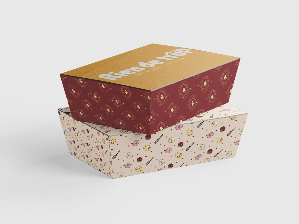 Isometric Modern Food Box Packaging 3D Isolated Mockup